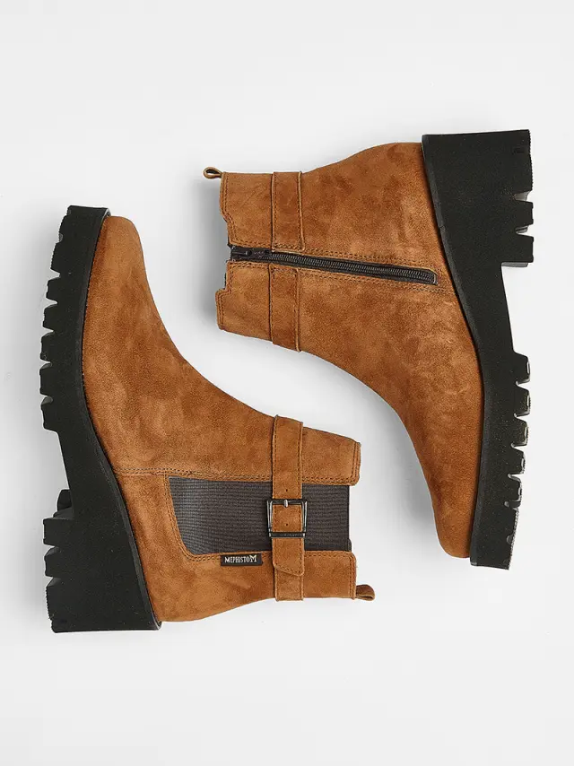Mephisto Μποτάκια Γυναικείο δέρμα Nubuck Καφέ MEP/FAUVE HAZELNUT - 39 3