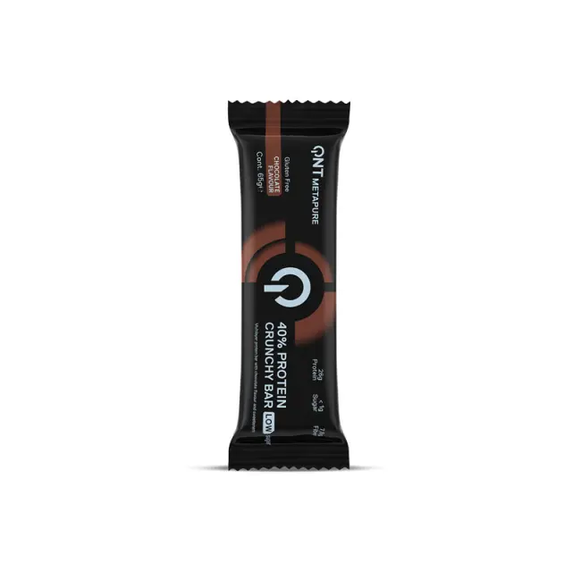 QNT Protein Crunchy Bar Chocolate 40% Πρωτεΐνη 12x65g 2