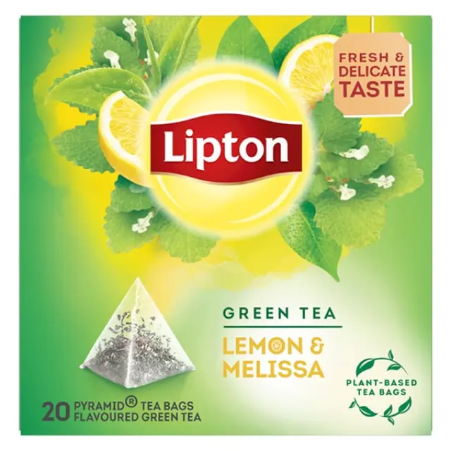 Lipton Πράσινο Τσάι Πυραμίδα Λεμόνι & Μελισσόχορτο 20x1,8gr