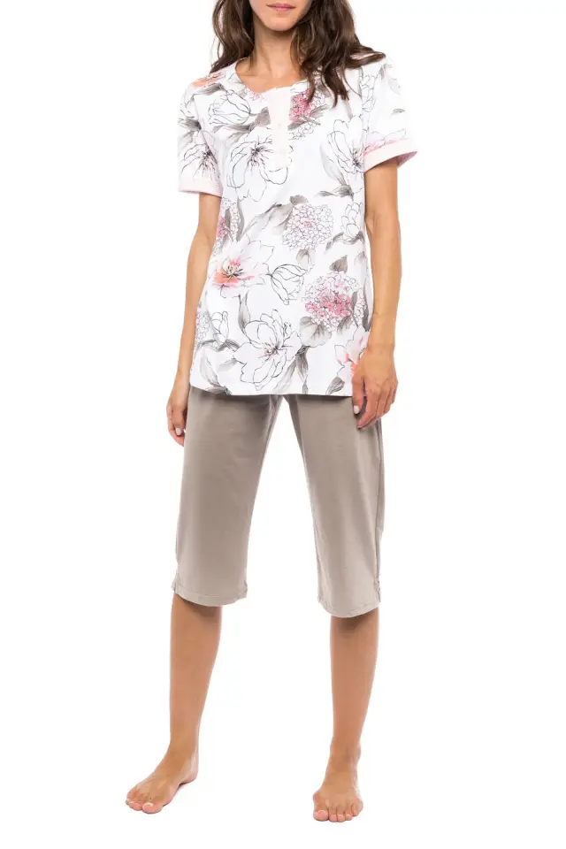 S1149 - Type - PYJAMA CAPRI PINK FLOWER - M 2