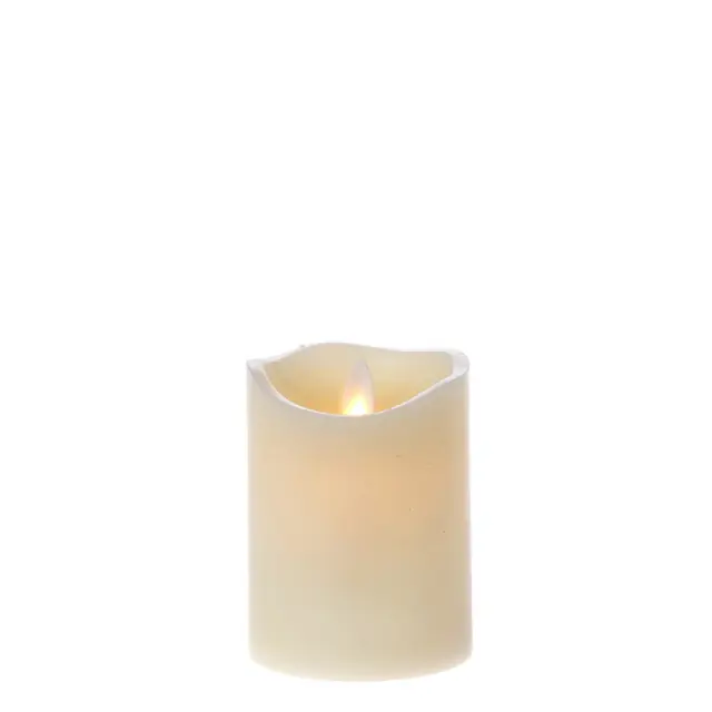 Κερί Led Μπαταρίας Κρεμ 7.5x10cm