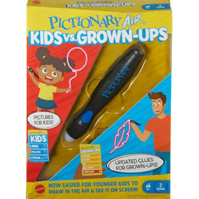 Mattel Επιτραπέζιο Pictionary Air Μικροί Εναντίον Μεγάλων GYH81
