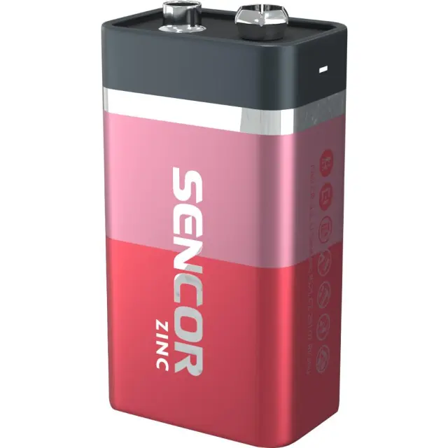 Μπαταρία Sencor SBA 6F22 Zinc-Carbon 9V 3