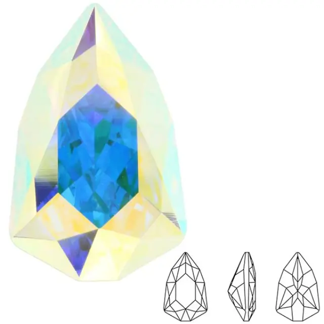 Swarovski 4707 Slim Trilliant Fancy Stone Crystal AB 13.6x8.6mm - 2τεμ