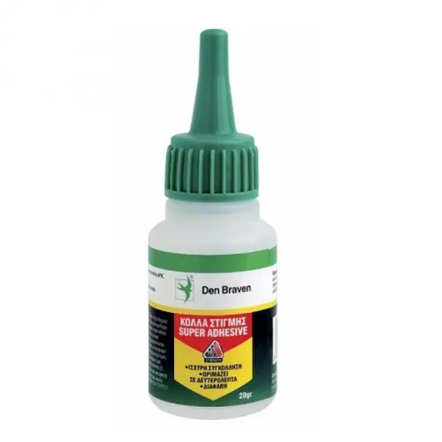 DEN BRAVEN 85200862 - SUPER ADHESIVE Κυανοακρυλική κόλλα στιγμής 20gr