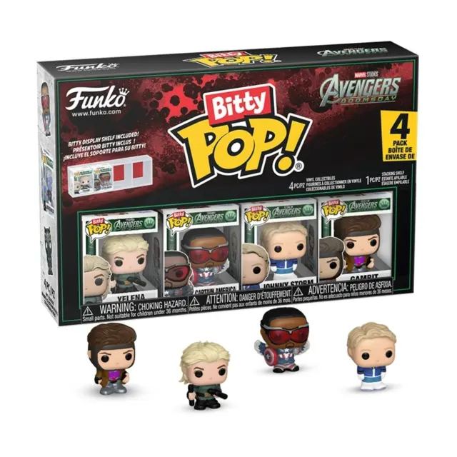 Φιγούρες Funko Bitty Pop! 4-Pack: Avengers Doomsday - Yelena, Captain America, Johnny Storm, Gambit Vinyl Figures