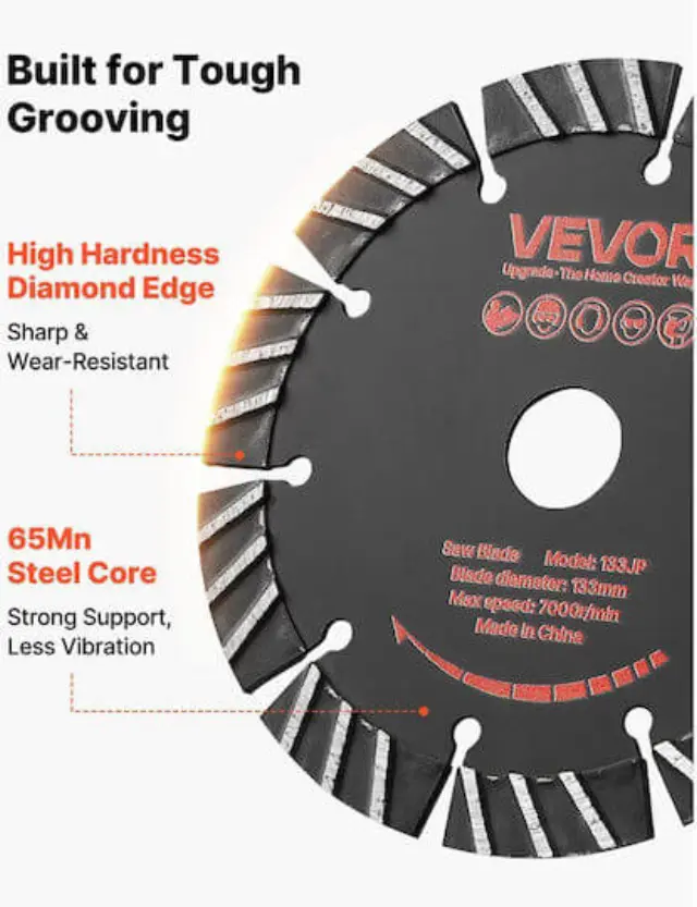 Δίσκος Κοπής Δομικών Vevor 133mm 5τμχ 2