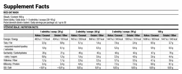 Extrifit Rice-Oat Mash strawberry, 900-g 2