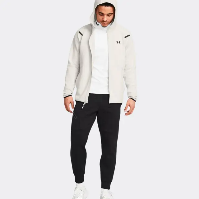 Under Armour Unstoppable Fleece Full-Zip Hoodie (1389352-110) - Λευκό - L 3