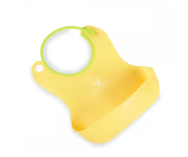 Σαλιάρα Σιλικόνης με Τσέπη Am Am Cangaroo Yellow 3800146265205