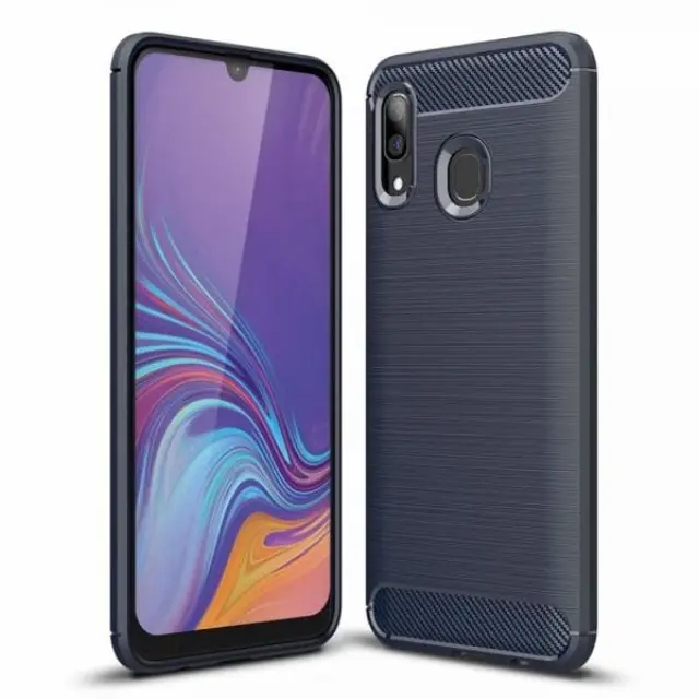 Carbon Προστατευτική Θήκη Σιλικόνης ΟΕΜ για Samsung Galaxy A30- Μπλε
