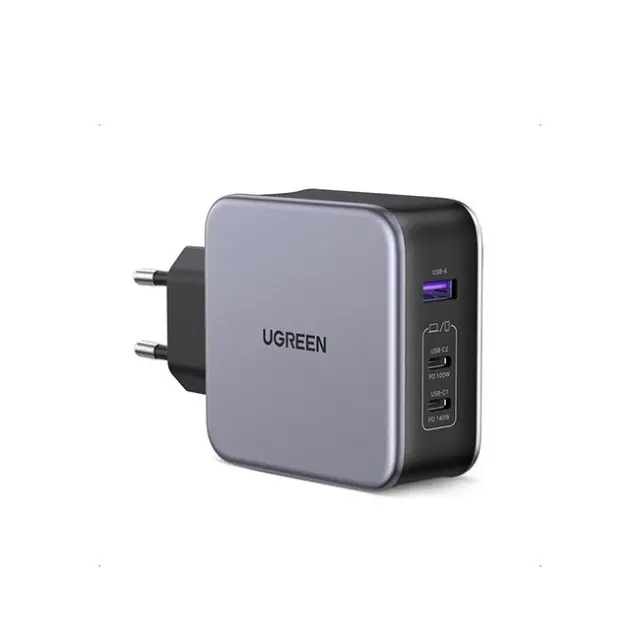 Ugreen Φορτιστής Nexode S 140W GaN 3x USB-C & USB-A Gray (45575)