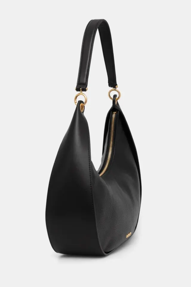 Γυναικεία Δερμάτινη Τσάντα Ώμου DKNY Abby Hobo R44CAI48 BGD Μαύρη Μαύρο - One Size 2