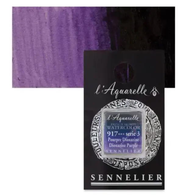 Χρώμα Ακουαρέλας Sennelier l Aquarelle Half Pan - 917 Dioxazine Purple