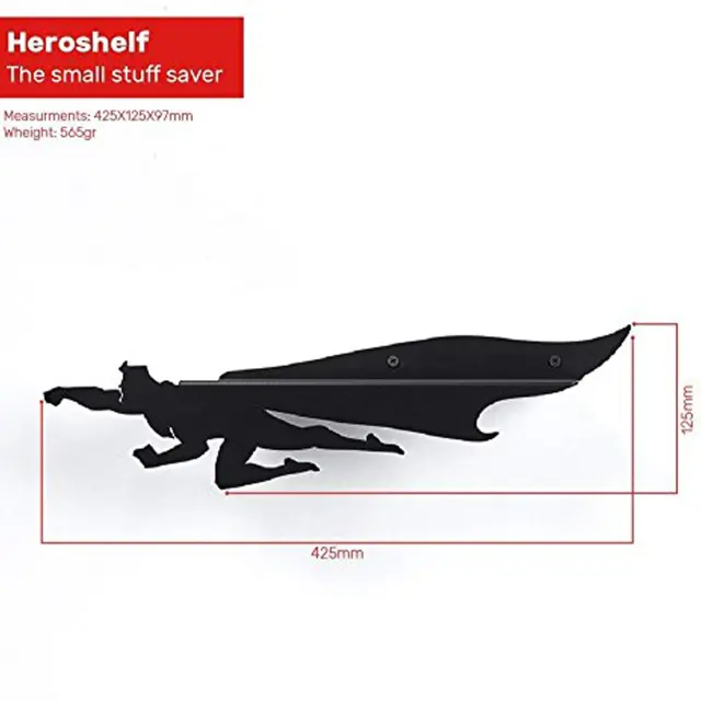 Artori Design Πρωτότυπο Μεταλλικό ράφι & Κλειδοθήκη: Heroshelf 3