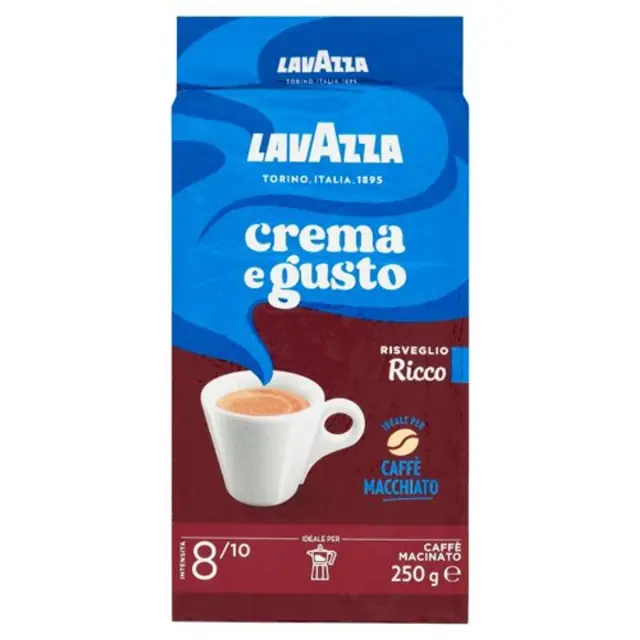 Lavazza Καφές Espresso Robusta Crema e Gusto Ricco 250g Αλεσμένος