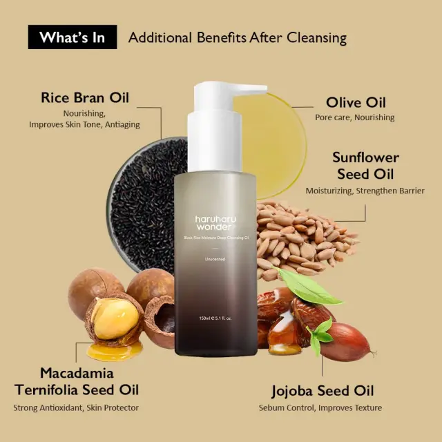 Λάδι Καθαρισμού Haruharu wonder Black Rice Moisture Deep Cleansing Oil Makeup Remover 150 ml 2