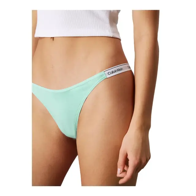 Calvin Klein Γυναικείο String Modern Thong Logo Signature, Χρώμα Beau Blue - L 2