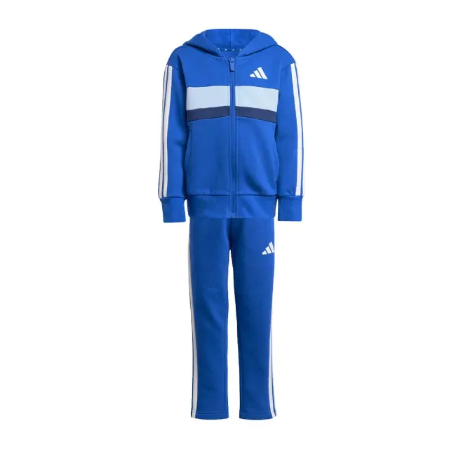 adidas Sportswear Kids 3Stripes Tiberio Fleece Full-Zip Hoodie Tracksuit Set Μπλε JC7488 (adidas Sportswear)
