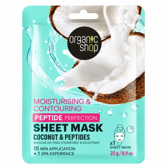 ORGANIC SHOP Peptide Perfection Hydrating & Sculpting Fabric Mask, 1τεμ