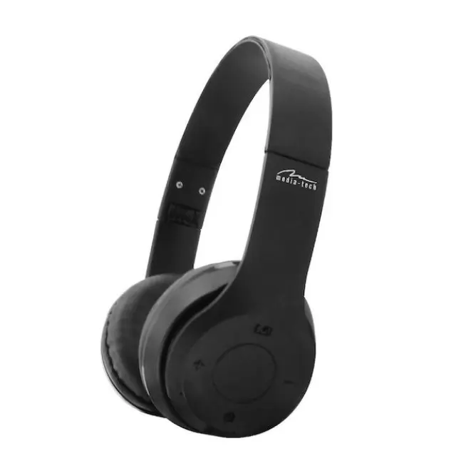 MEDIA-TECH EPSILION BT MT3591 Wireless headphones Bluetooth 4.2 Microphone Radio FM Black