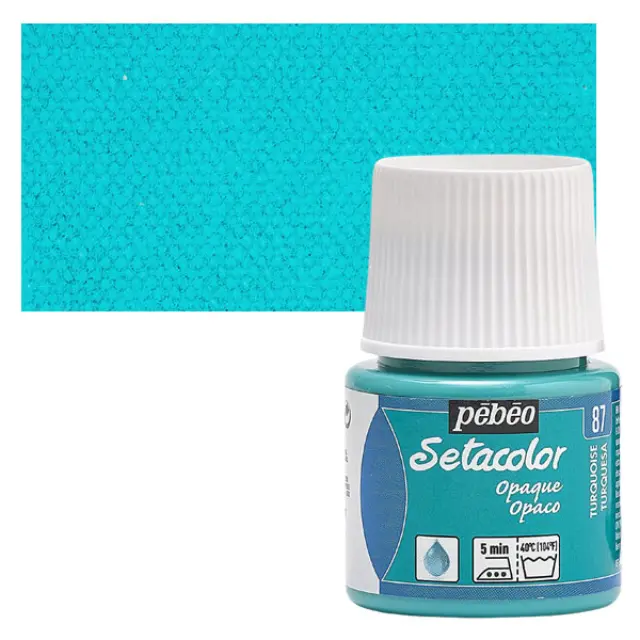 Pebeo Χρώμα Υφάσματος Setacolor Opaque - 87 Turquoise - 45ml