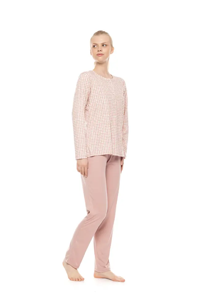 Pink Label Pyjama Petite Rose Plaid σετ γυναικεία χειμερινή πυτζάμα W1962-1 2