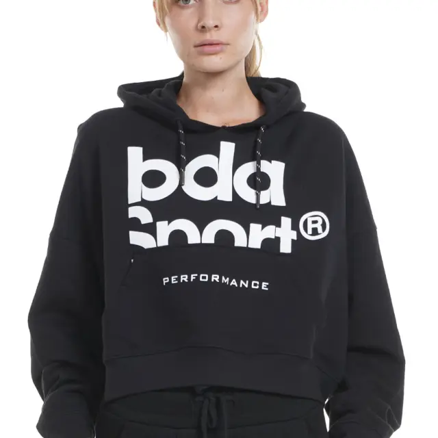BODY ACTION WOMENS OVERSIZED CROPPED HOODIE - M
