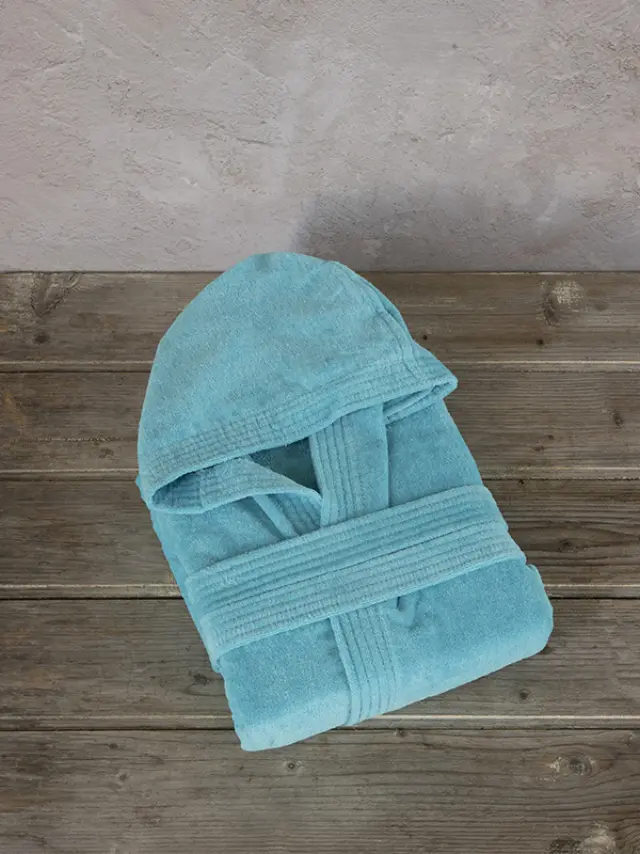 Μπουρνούζι με κουκούλα Zen Turquoise XXL nima