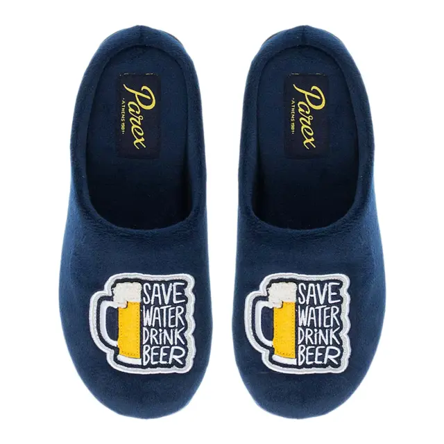 Parex Ανδρικές Παντόφλες Drink Beer, Χρώμα Μπλε