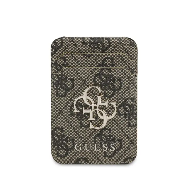 Guess 4G Metal Logo MagSafe Cardslot Stand Brown 3