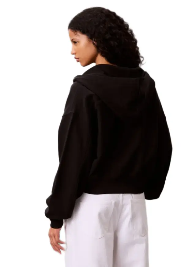 Calvin Klein γυναικεία φούτερ crop ζακέτα με κουκούλα LV047C216G-1 2