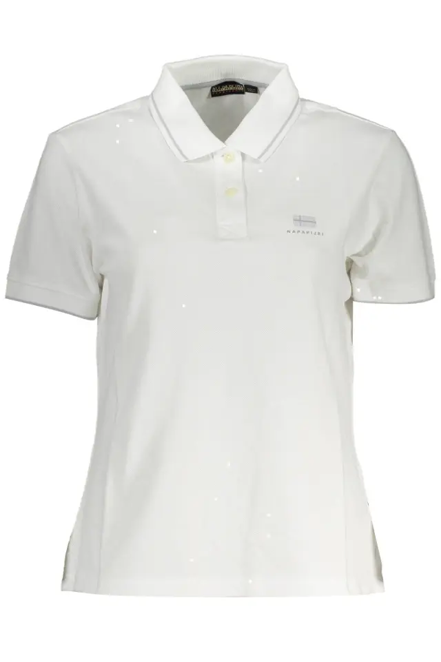 Napapijri -T-Shirt E-Nina Slim Fit NP0A4H8E-002 Λευκό - L