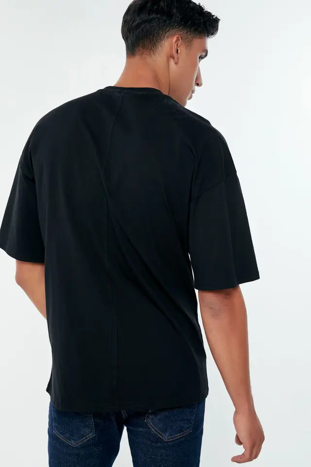 T-Shirt Βαμβακερό Lies Μαύρο 3