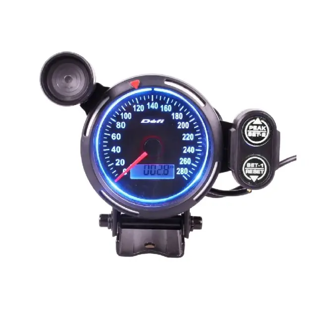 Ket Gauge LED Ταχύμετρο Αυτοκινήτου 80mm 3.75” LED Μπλέ LCD - Universal Auto Speedometer Tachometer 10106