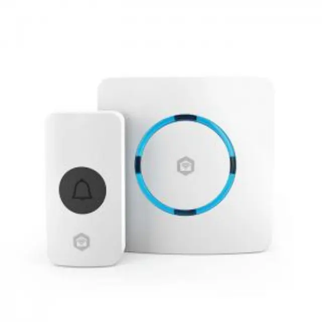 Ασύρματο plug-in smart εσωτερικό κουδούνι με σειρήνα, σε λευκό χρώμα. 2