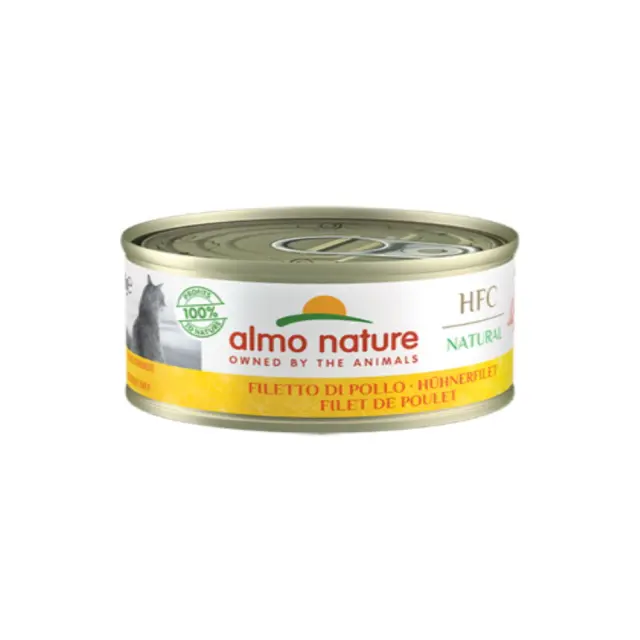 Almo Nature Cat Adult HFC Natural Κονσέρβα Κοτόπουλο Φιλέτο 70gr Μονόχρωμο