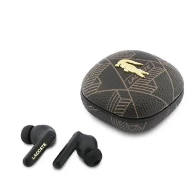 Lacoste Monogram Blend ANC/ENC TWS Wireless Headphone brown