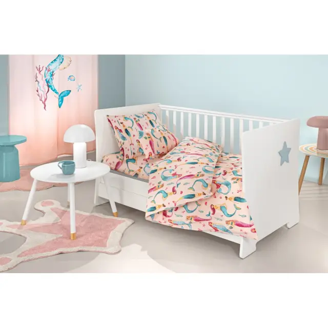 Σετ Σεντόνια Κούνιας Guy Laroche Bebe Merida Salmon 115x170