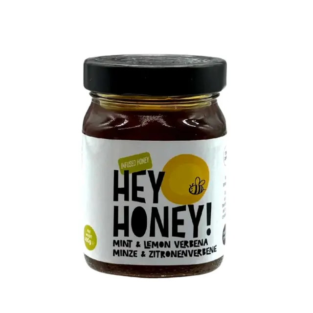 Ελληνικό Μέλι Με Μέντα & Λουίζα 450g Hey Honey!