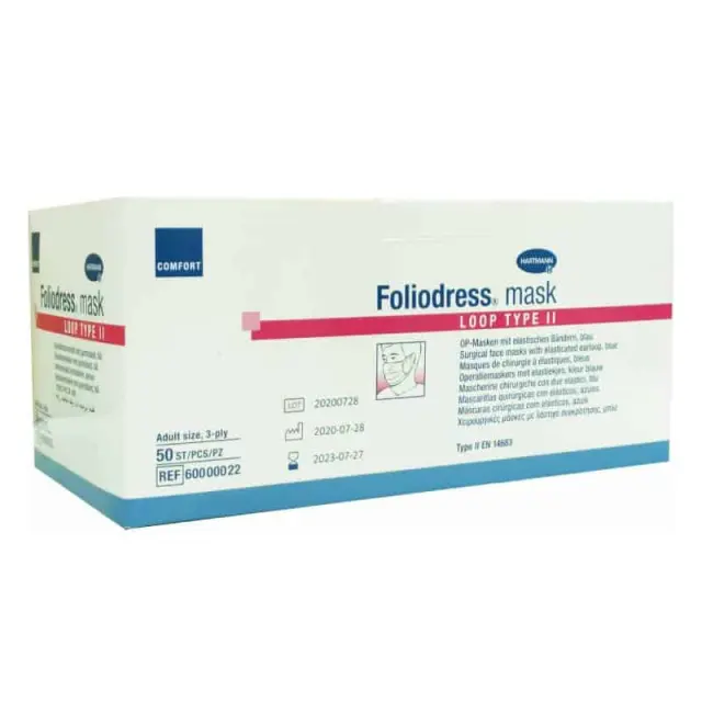 Hartmann Foliodress Mask Loop Type II Χειρουργικές Μάσκες 50τμχ