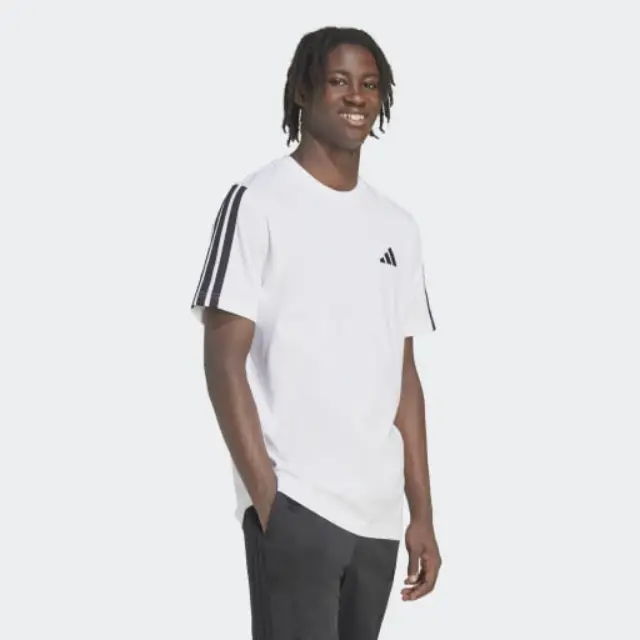adidas Sportswear Men's 3Stripes Single Jersey T-Shirt Άσπρο JV6784 (adidas Sportswear) - XLarge 3