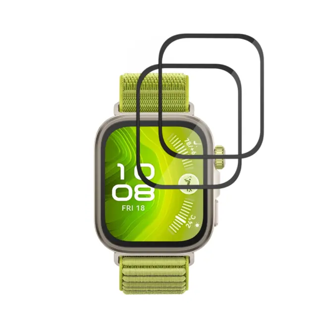 Techsuit® 2-Pack Nano Flex Προστασία για Huawei Watch Fit 4 Pro- Black 2