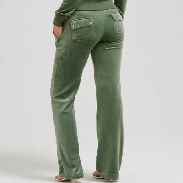 Βελούδινο Παντελόνι Φόρμας Juicy Couture Del Ray Classic SSJCAP180-482 Λαδί - S 3