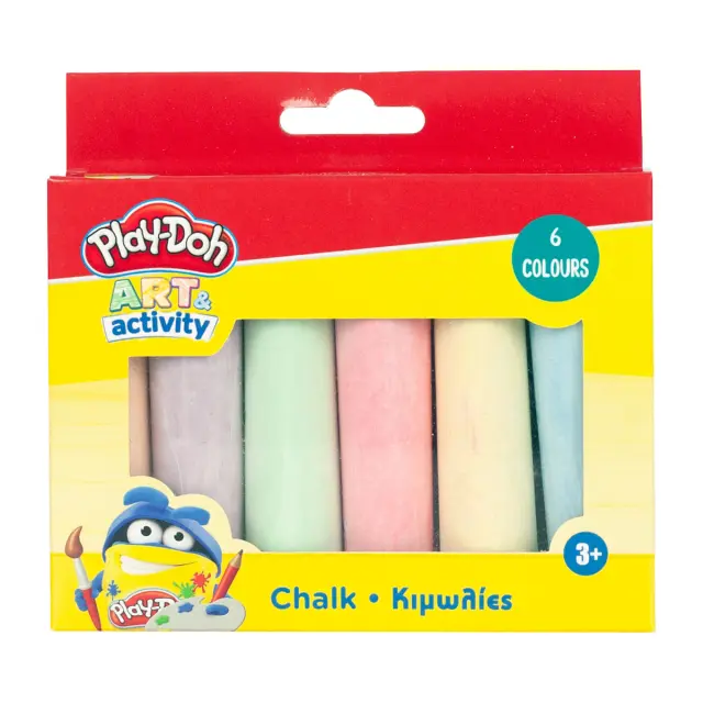 Hasbro Κιμωλίες PLAY-DOH Διάφορα Χρώματα Jumbo Size 6 Τεμάχια 320-40003
