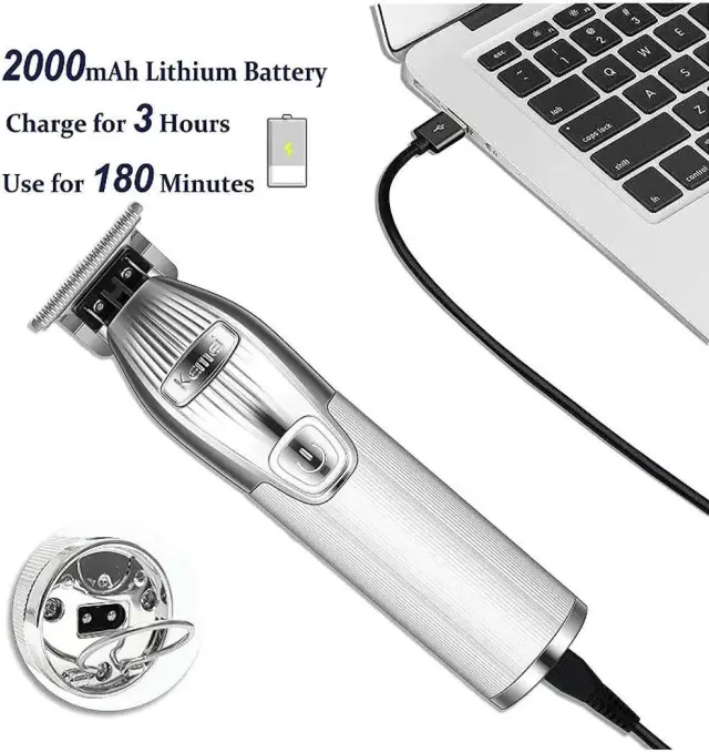 Επαναφορτιζόμενη κουρευτική μηχανή και trimmer Kemei KM-i32 2
