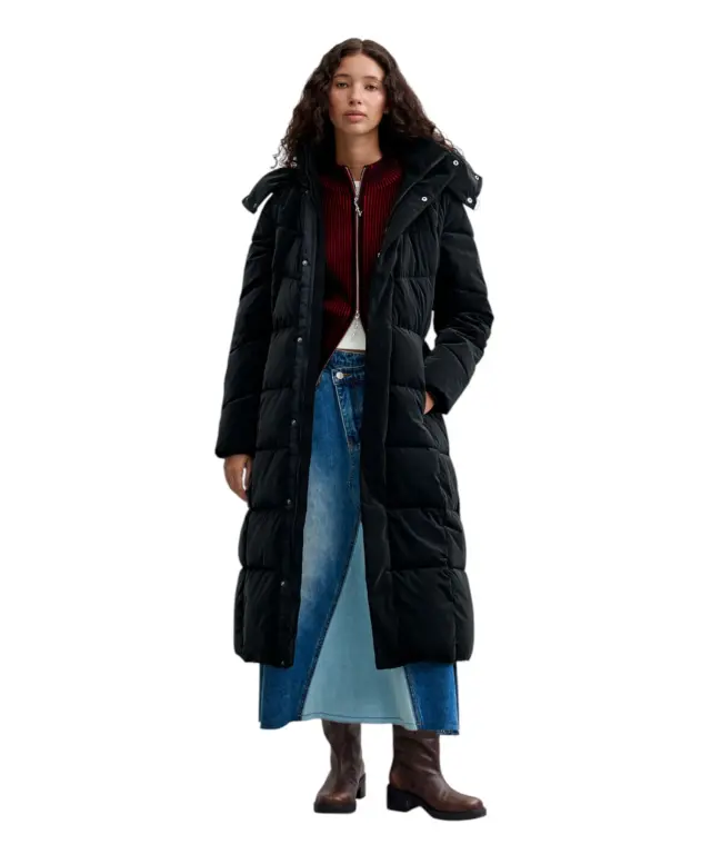 Desigual - Γυναικείο Μακρύ Καπιτονέ Μπουφάν Lindsay 26WWEW34-2000 Μαύρο 2