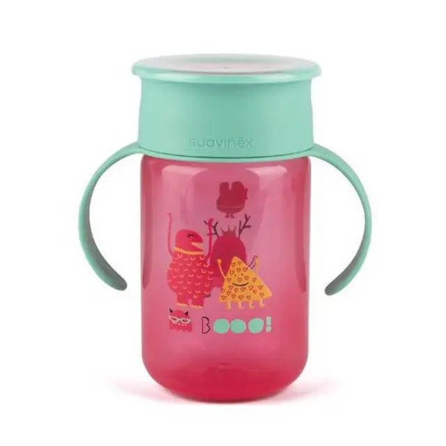 SUAVINEX ΕΚΠΑΙΔΕΥΤΙΚΟ ΚΥΠΕΛΛΟ 360° 12Μ+ BOO ΦΟΥΞ 340ML ΜΕ ΧΕΙΡΟΛΑΒΕΣ