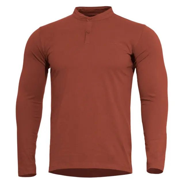 Pentagon Romeo 2.0 Henley Shirt-Μπλούζα για Τακτική -Καθημερινή Χρήση - 74-Maroon Red-Κεραμιδί