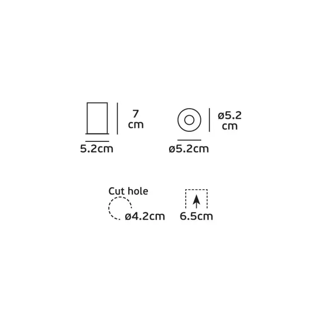 Bloc 04265/B/W Χωνευτό κινητό σποτ led 3W 3000K 15° μαύρο 3